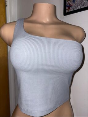 lululemon athletica One-Shoulder Ribbed Tank Top - Light Gray